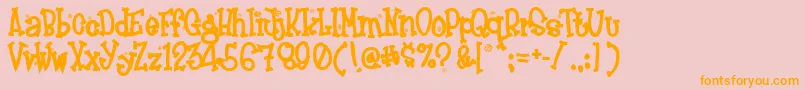 Frosty ffy Font – Orange Fonts on Pink Background