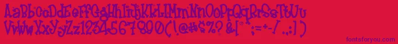 Frosty ffy Font – Purple Fonts on Red Background