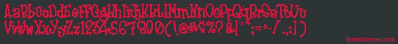 Frosty ffy Font – Red Fonts on Black Background