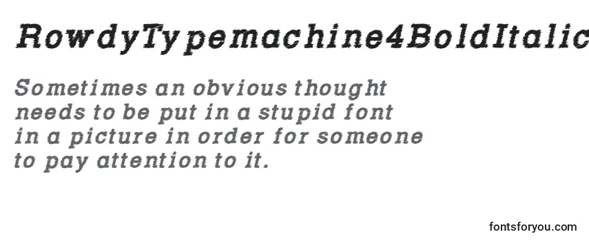 RowdyTypemachine4BoldItalic-fontti