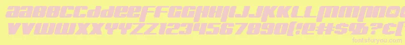 KreonItalic-Schriftart – Rosa Schriften auf gelbem Hintergrund