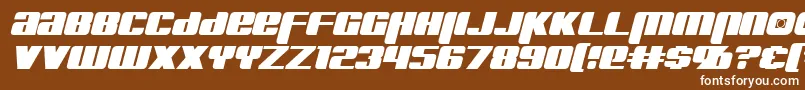 フォントKreonItalic – 茶色の背景に白い文字