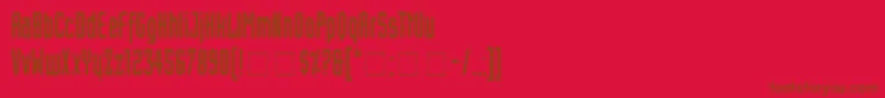 フォントAssemblySsi – 赤い背景に茶色の文字