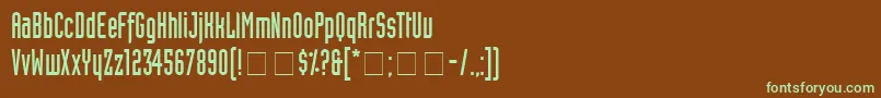 Шрифт AssemblySsi – зелёные шрифты на коричневом фоне