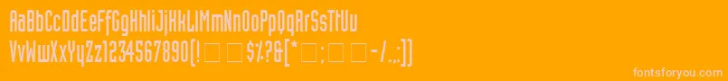 フォントAssemblySsi – オレンジの背景にピンクのフォント