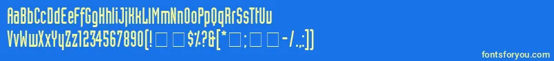 AssemblySsi Font – Yellow Fonts on Blue Background