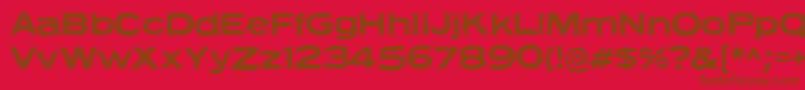 NeuzonRegular-fontti – ruskeat fontit punaisella taustalla