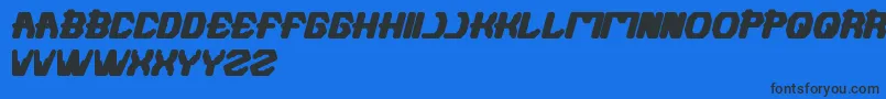 Futuristic Font – Black Fonts on Blue Background