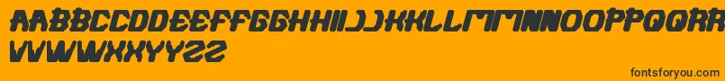 Futuristic Font – Black Fonts on Orange Background