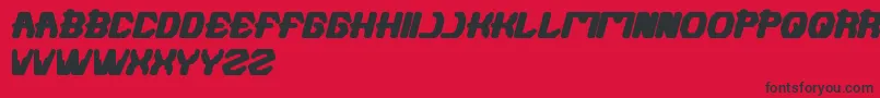 フォントFuturistic – 赤い背景に黒い文字