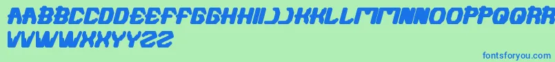Futuristic Font – Blue Fonts on Green Background