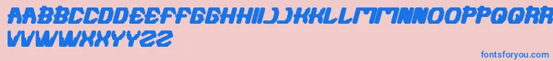 Futuristic Font – Blue Fonts on Pink Background