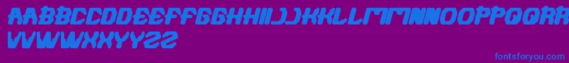 Futuristic Font – Blue Fonts on Purple Background