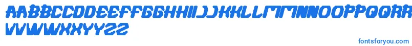 Futuristic Font – Blue Fonts on White Background