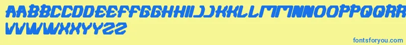 Futuristic Font – Blue Fonts on Yellow Background