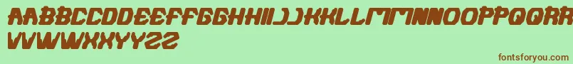 Futuristic Font – Brown Fonts on Green Background