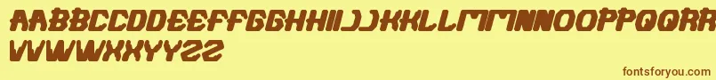 Futuristic Font – Brown Fonts on Yellow Background