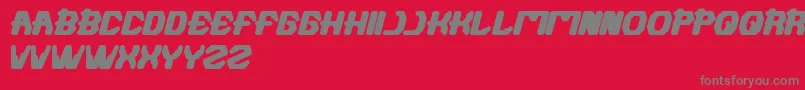 Futuristic Font – Gray Fonts on Red Background