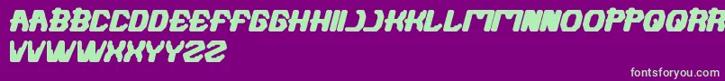 Futuristic Font – Green Fonts on Purple Background