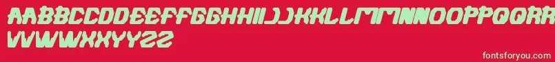 Futuristic Font – Green Fonts on Red Background