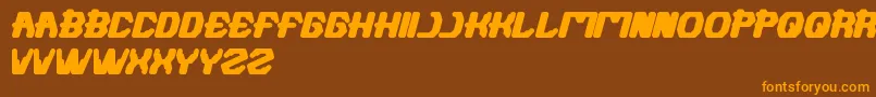 Futuristic Font – Orange Fonts on Brown Background