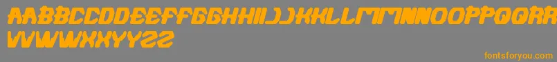 Futuristic Font – Orange Fonts on Gray Background