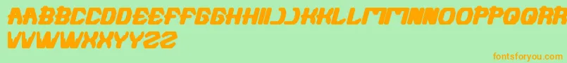 Futuristic Font – Orange Fonts on Green Background