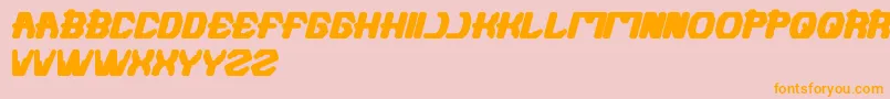 Futuristic Font – Orange Fonts on Pink Background