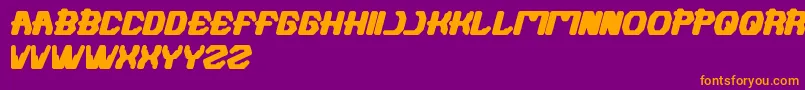 Шрифт Futuristic – оранжевые шрифты на фиолетовом фоне