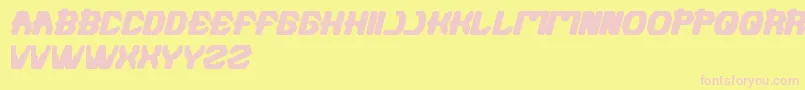 Futuristic Font – Pink Fonts on Yellow Background