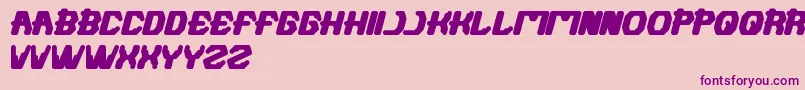 Futuristic Font – Purple Fonts on Pink Background
