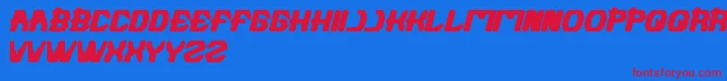 Futuristic Font – Red Fonts on Blue Background