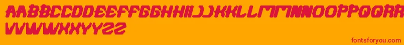 Шрифт Futuristic – красные шрифты на оранжевом фоне