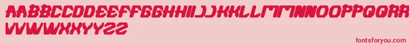 Futuristic Font – Red Fonts on Pink Background