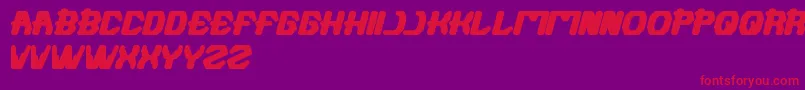 Futuristic Font – Red Fonts on Purple Background