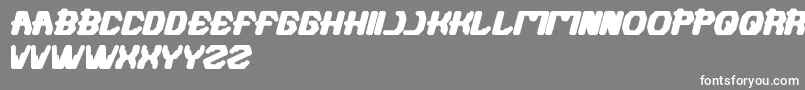 フォントFuturistic – 灰色の背景に白い文字