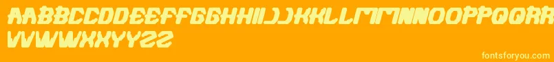 Futuristic Font – Yellow Fonts on Orange Background