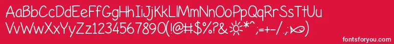LifesABeach Font – White Fonts on Red Background
