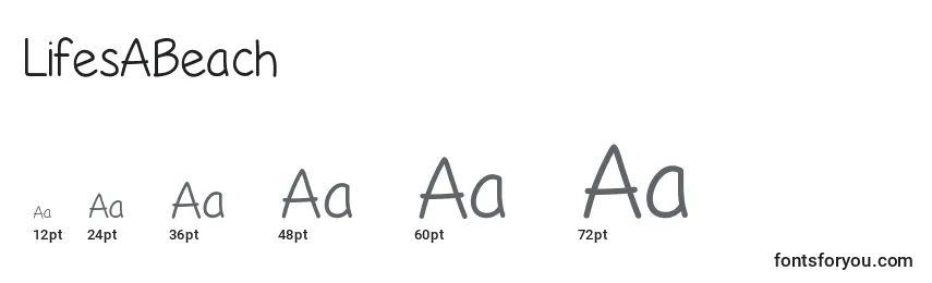LifesABeach Font Sizes