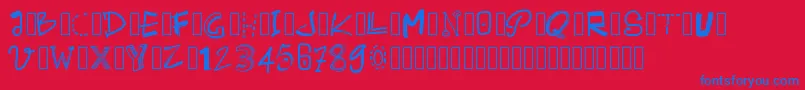 fuente Pwalternate – Fuentes Azules Sobre Fondo Rojo