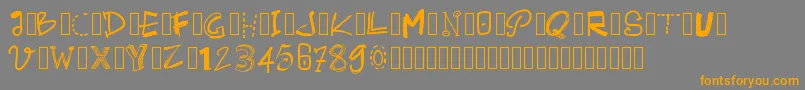 Pwalternate Font – Orange Fonts on Gray Background