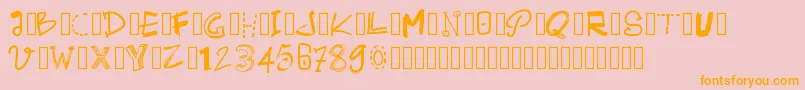 Pwalternate Font – Orange Fonts on Pink Background