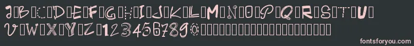 Pwalternate Font – Pink Fonts on Black Background
