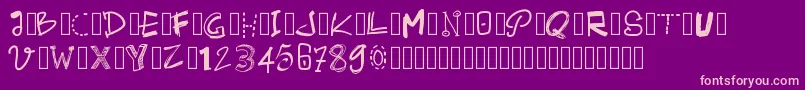 Pwalternate Font – Pink Fonts on Purple Background