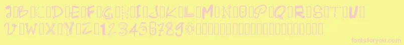 Pwalternate Font – Pink Fonts on Yellow Background