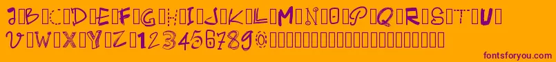 Pwalternate Font – Purple Fonts on Orange Background