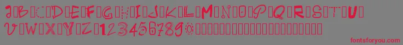 Pwalternate Font – Red Fonts on Gray Background