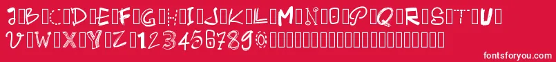 Pwalternate Font – White Fonts on Red Background