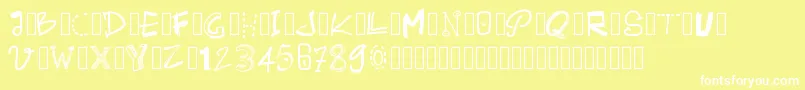 Pwalternate Font – White Fonts on Yellow Background