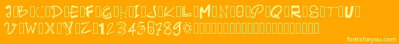 Pwalternate Font – Yellow Fonts on Orange Background